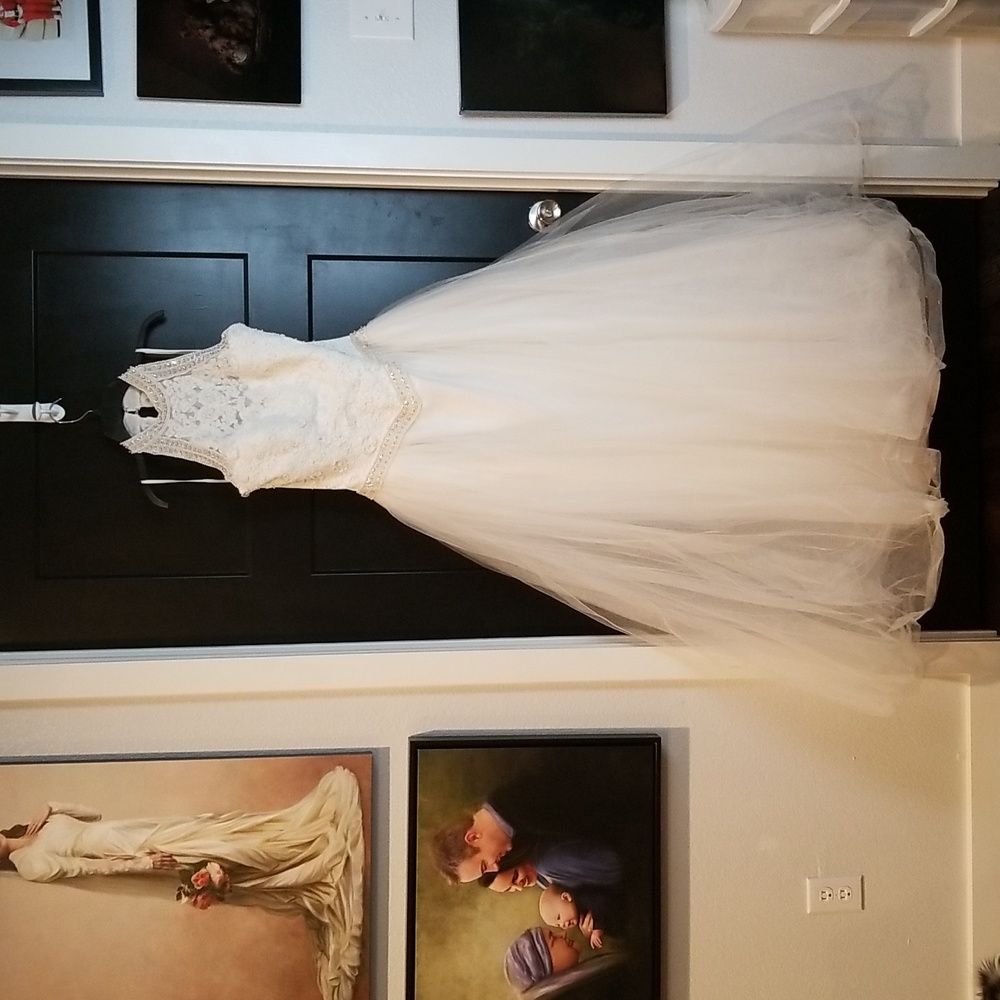 Vintage Wedding Dress 1990's, halter style